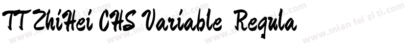 TT ZhiHei CHS Variable  Regular字体转换